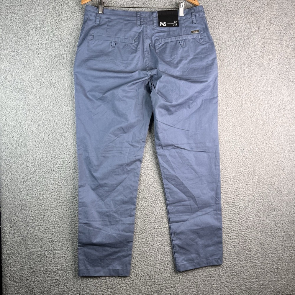 AX Armani Exchange Pants Chino Mens 34X32 Blue Slim Fit Lightweight Stretch NEW - Picture 10 of 16